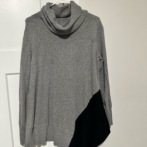 Assymetrical Long sleeve cowl neck sweater